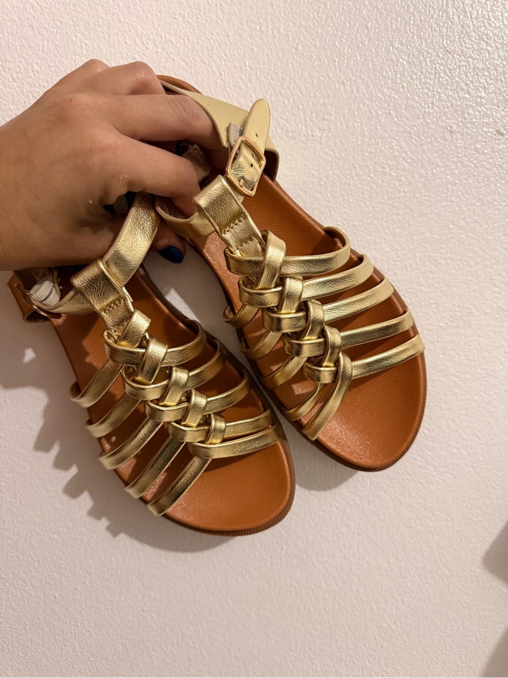 Gold Gladiator Sandals | Metallic Strappy Summer Sandals